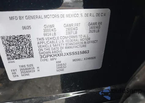 2025 Honda Prologue Touring from USA, damaged, VIN 3GPKHXRJXSS515863